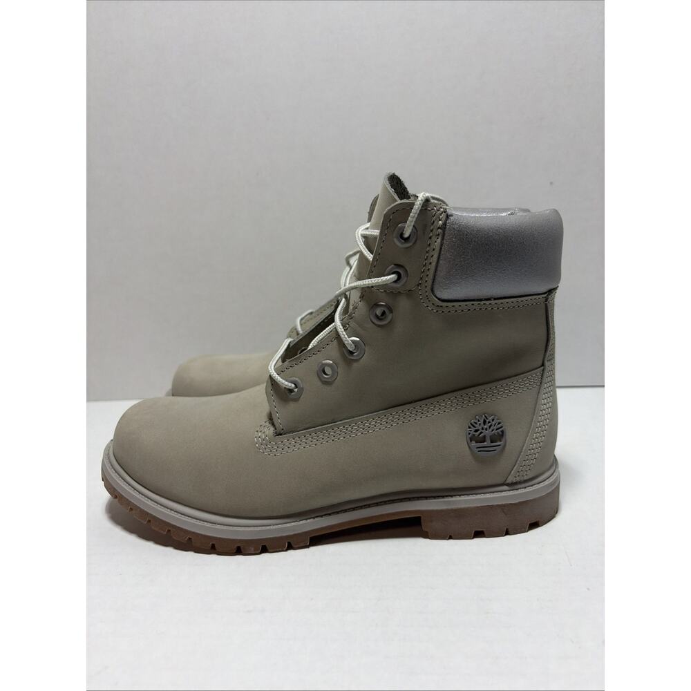 Timberland Premium 6" Waterproof Boots Light Grey Nubuck Men SZ 9.5 M